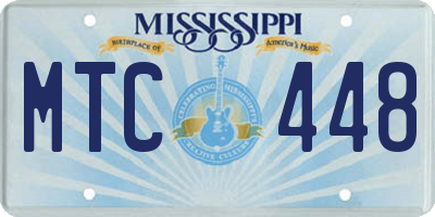 MS license plate MTC448