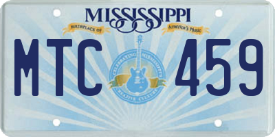 MS license plate MTC459