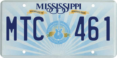MS license plate MTC461