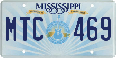 MS license plate MTC469