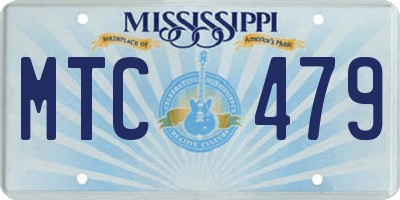 MS license plate MTC479