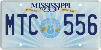 MS license plate MTC556