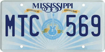 MS license plate MTC569