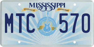 MS license plate MTC570