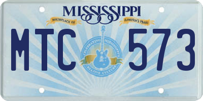 MS license plate MTC573
