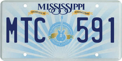 MS license plate MTC591