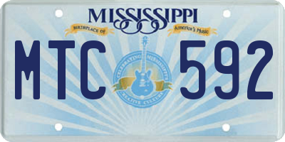 MS license plate MTC592