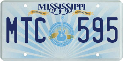 MS license plate MTC595