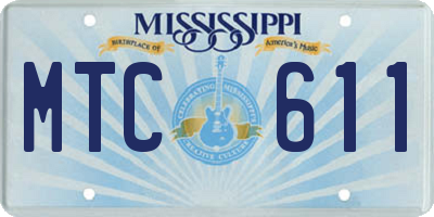 MS license plate MTC611