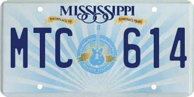 MS license plate MTC614