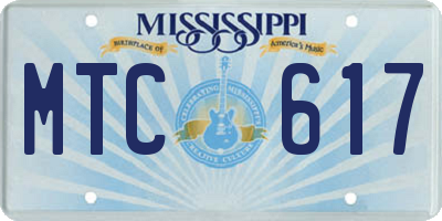 MS license plate MTC617