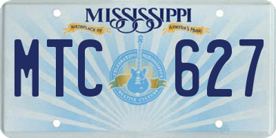 MS license plate MTC627