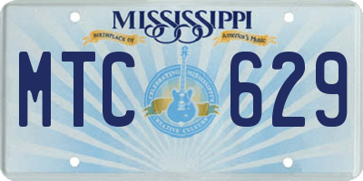 MS license plate MTC629