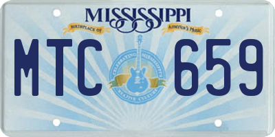 MS license plate MTC659