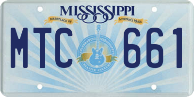 MS license plate MTC661