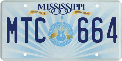 MS license plate MTC664