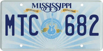 MS license plate MTC682