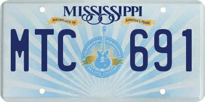 MS license plate MTC691