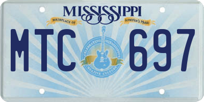 MS license plate MTC697