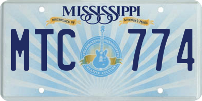 MS license plate MTC774