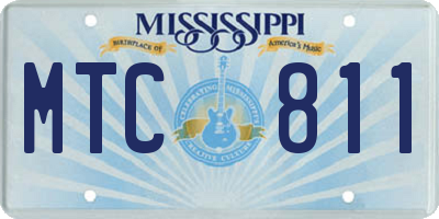MS license plate MTC811