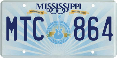 MS license plate MTC864