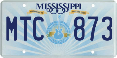 MS license plate MTC873
