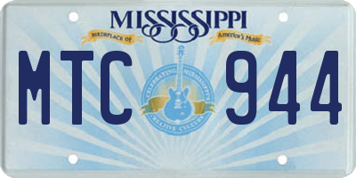 MS license plate MTC944