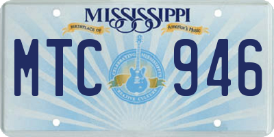 MS license plate MTC946
