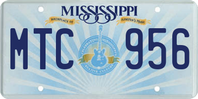 MS license plate MTC956