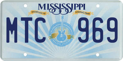 MS license plate MTC969