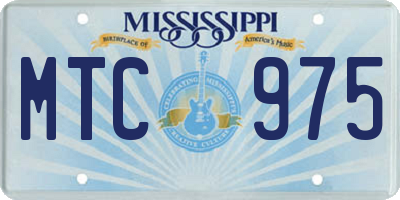 MS license plate MTC975