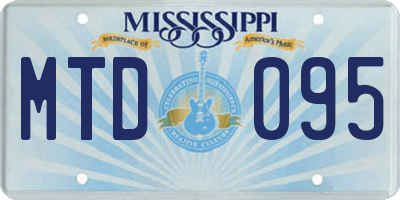 MS license plate MTD095