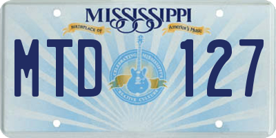MS license plate MTD127