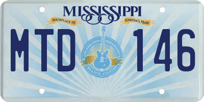 MS license plate MTD146