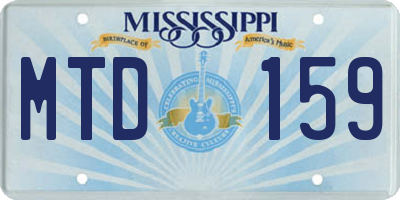 MS license plate MTD159