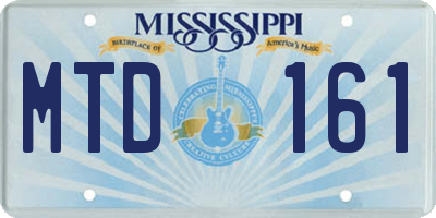 MS license plate MTD161
