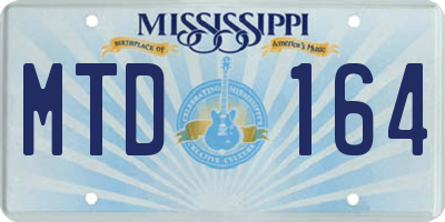 MS license plate MTD164