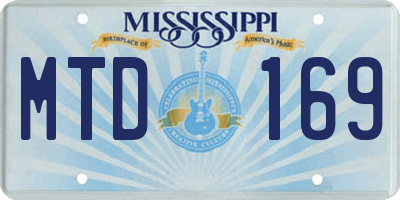 MS license plate MTD169