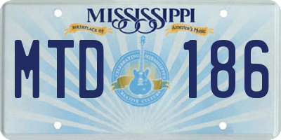 MS license plate MTD186