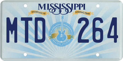 MS license plate MTD264
