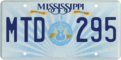 MS license plate MTD295