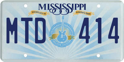 MS license plate MTD414