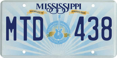 MS license plate MTD438