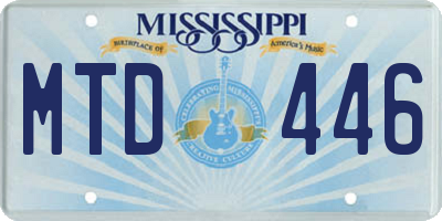 MS license plate MTD446