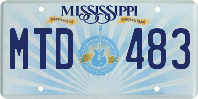 MS license plate MTD483