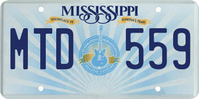 MS license plate MTD559