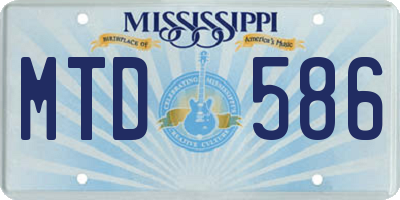 MS license plate MTD586