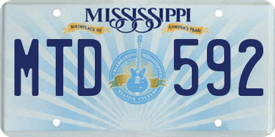 MS license plate MTD592