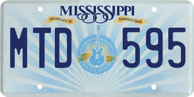 MS license plate MTD595